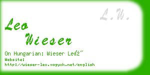 leo wieser business card